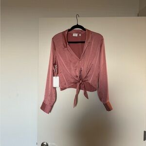 Wilfred tie-front blouse